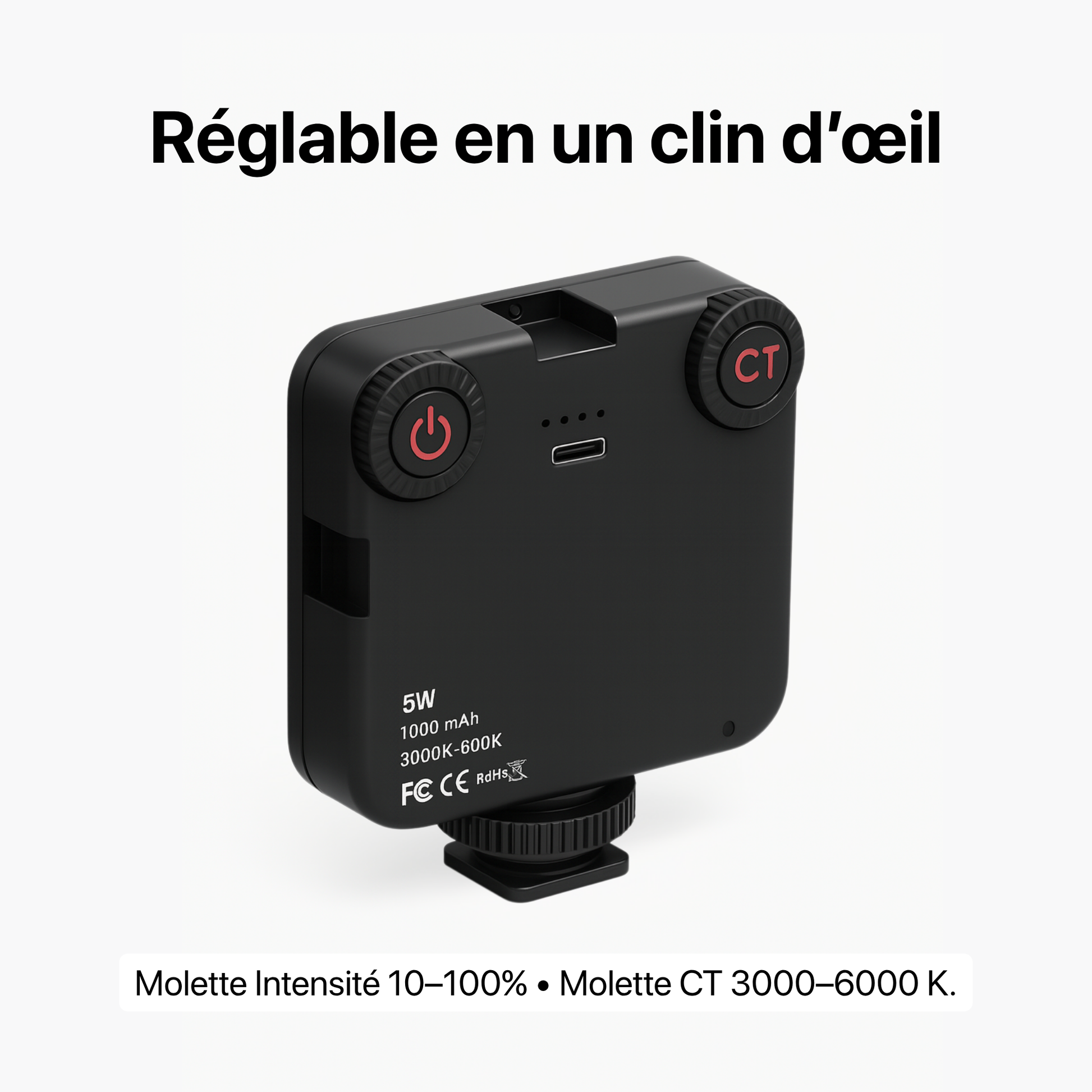 température et intensité lumineuse modulables