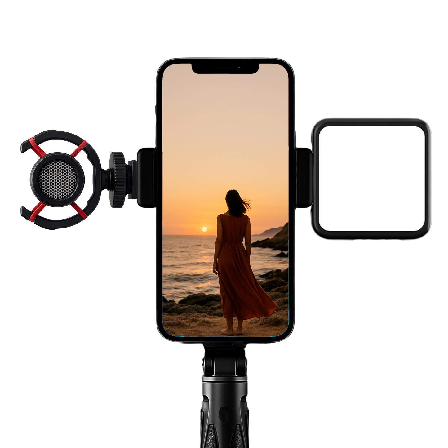 produit trépied avec éclairage et micro