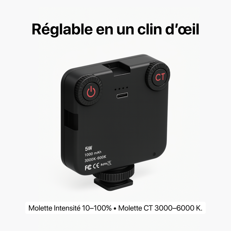 température et intensité lumineuse modulables