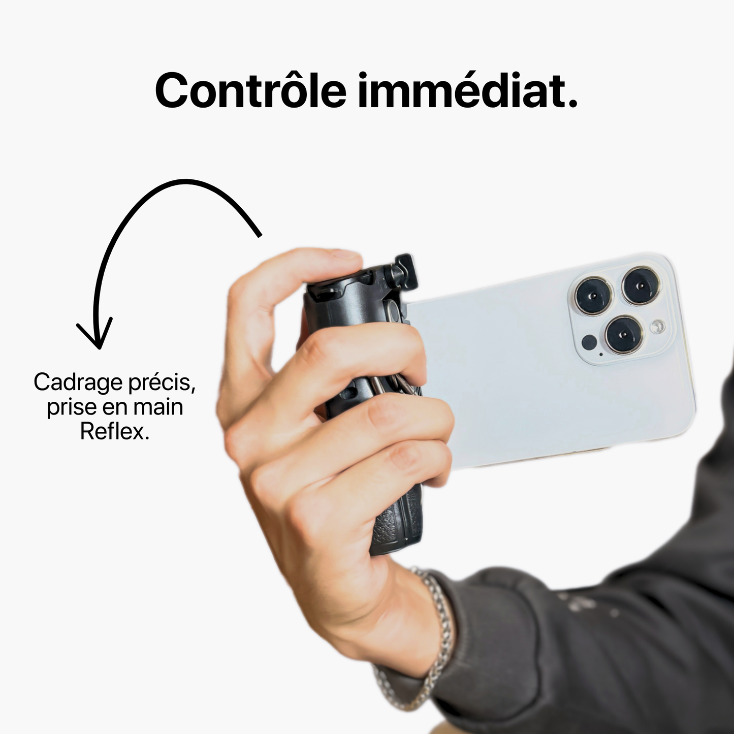 permet de tenir son téléphone comme un appareil photo