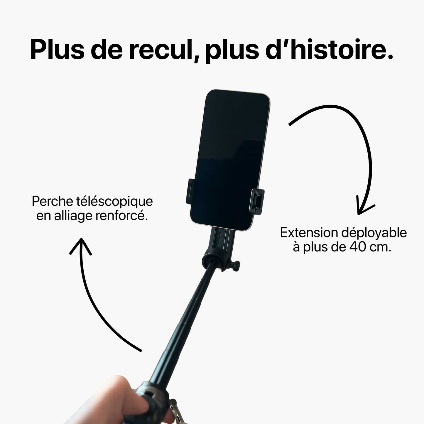 l'accessoire se transforme en perche