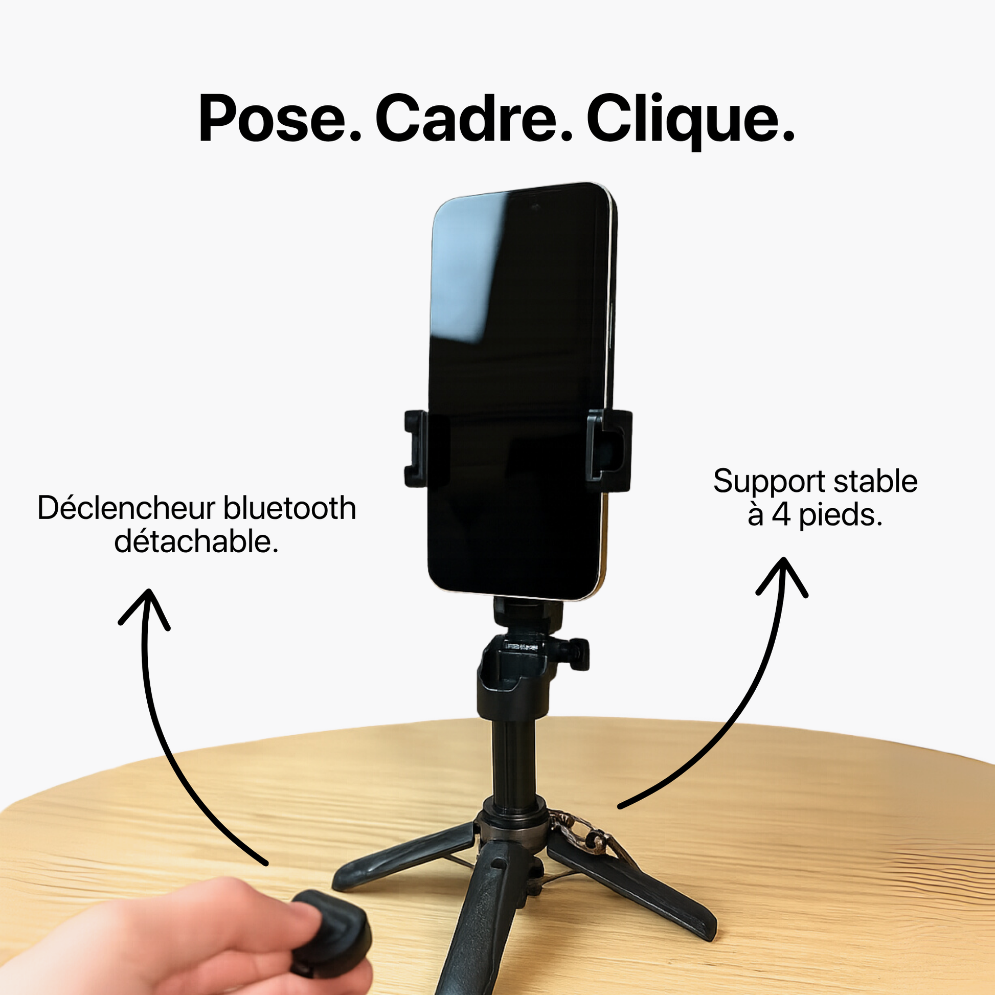 support trépied et déclencheur à distance